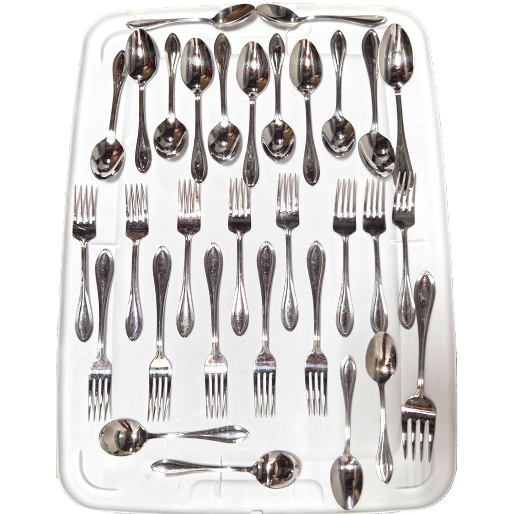 Pfaltzgraff Randall 18/10 Stainless Flatware Silverware Forks Spoons 31 Pc Lot
